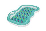 H20Go! Inflatable 2-Person Designer Pool Lounger with Cup Holder, 86 x 72 x 12-in W9O6 - product image 1