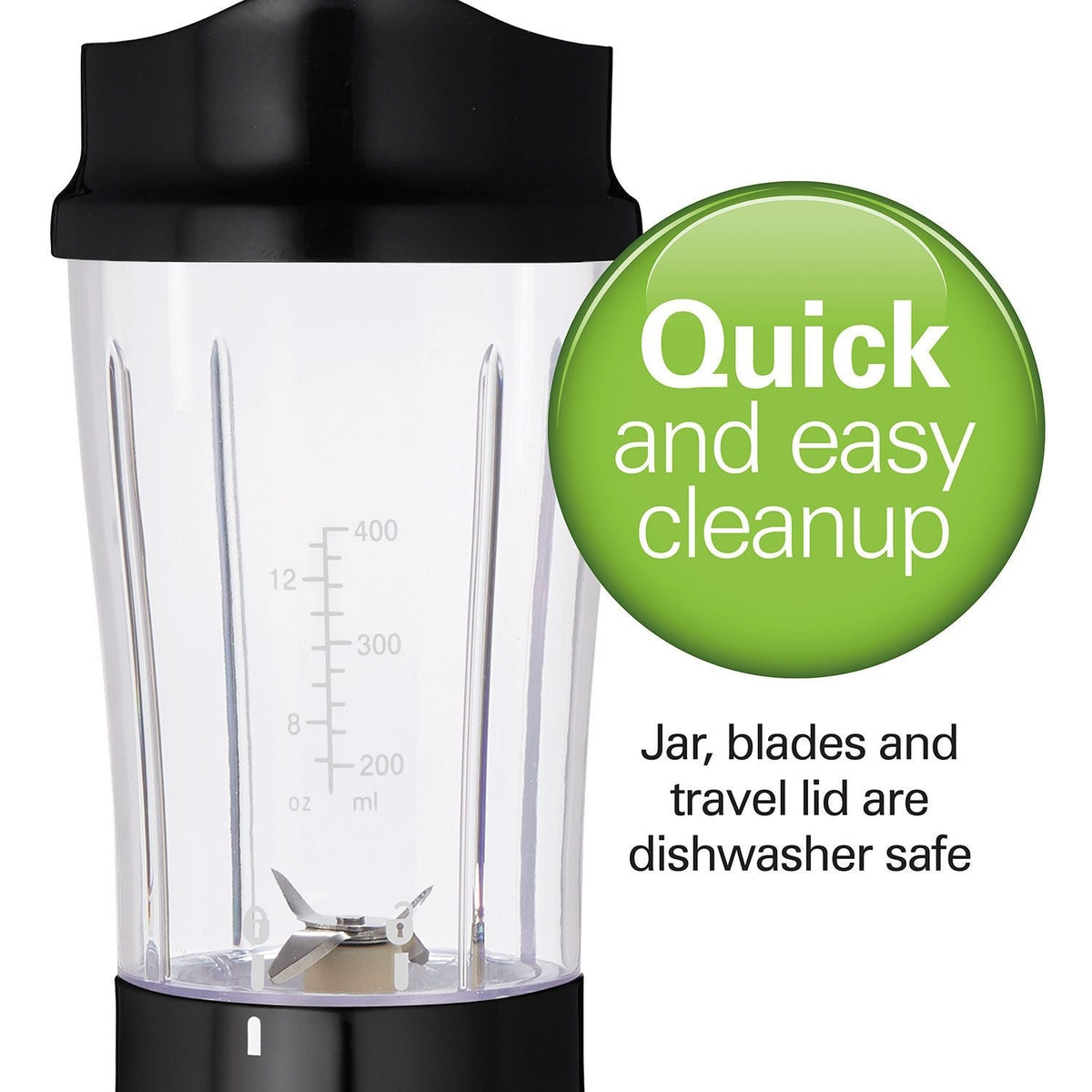 Personal Creations Single-Serve Blender with Travel Jar, Black, 414mL P1E6 - product image 5