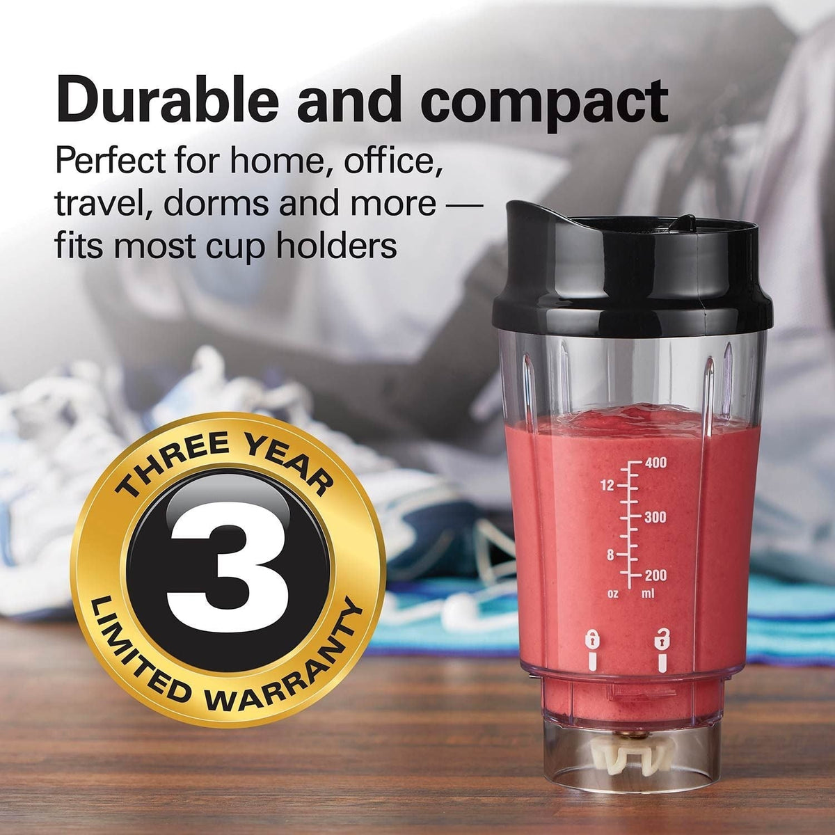 Personal Creations Single-Serve Blender with Travel Jar, Black, 414mL P1E6 - product image 6