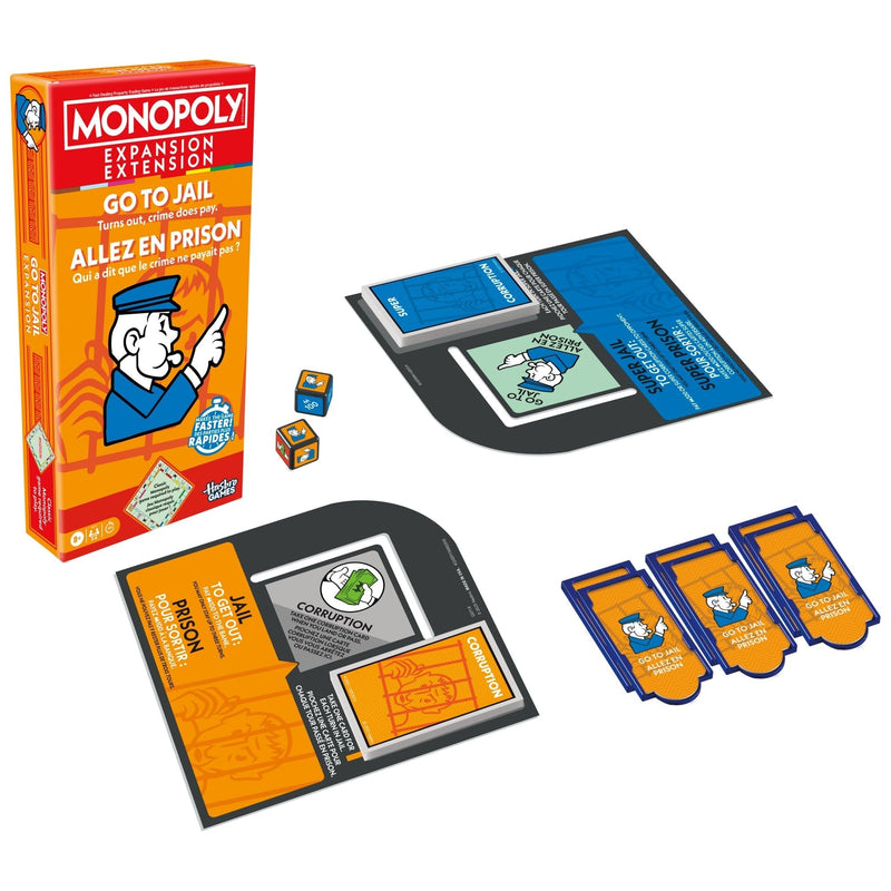 Games Monopoly Go To Jail Expansion Pack for Classic Monopoly Game Q4N2