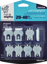 High & Mighty DrywAll Hanger, For Hanging Frames, No Tools Required, 40-lb Capacity, Silver, 8-pk X2L8 - product image 1