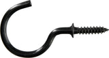 Mug Cup Hook, Half Hook Half Screw, Black, 7/8-in, 40-pk Q9Y7 - product image 1