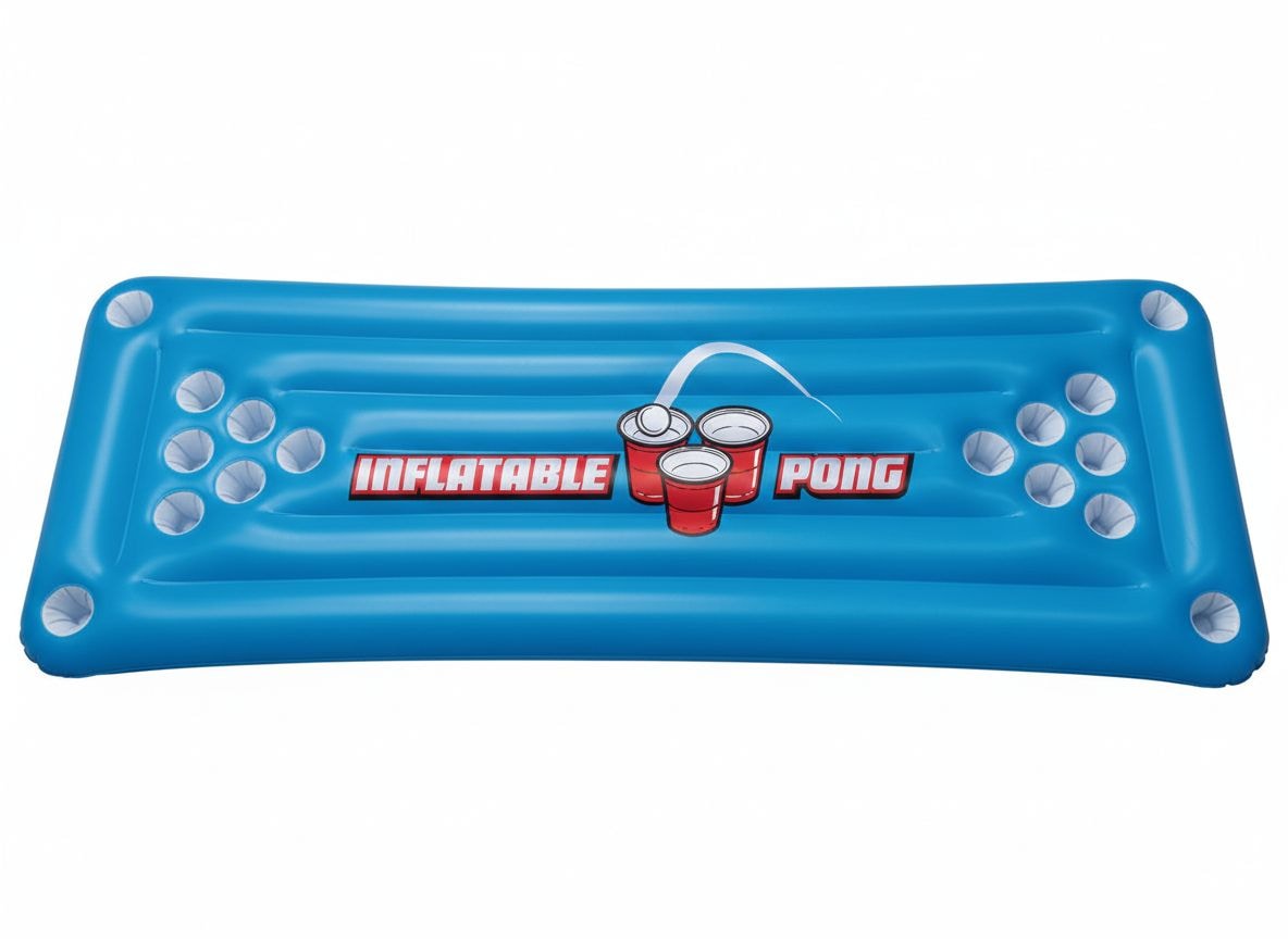 Beer Pong Pool Game, Blue, 71-in, for Beach/Pool Fun Activities C1J3 - product image 1
