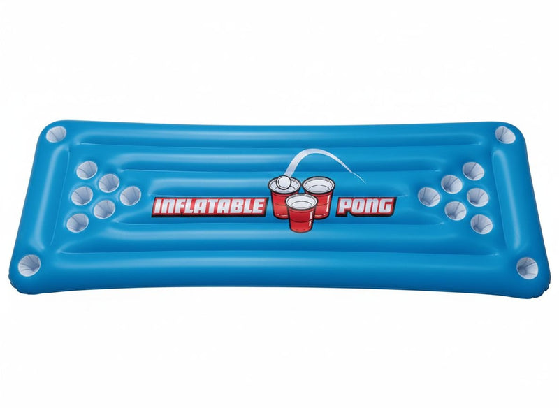 Beer Pong Pool Game, Blue, 71-in, for Beach/Pool Fun Activities C1J3