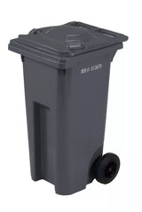 Mastercart Plastic Rectangular Wheeled Garbage Can, Black, 120-L H0U8 - product image 1