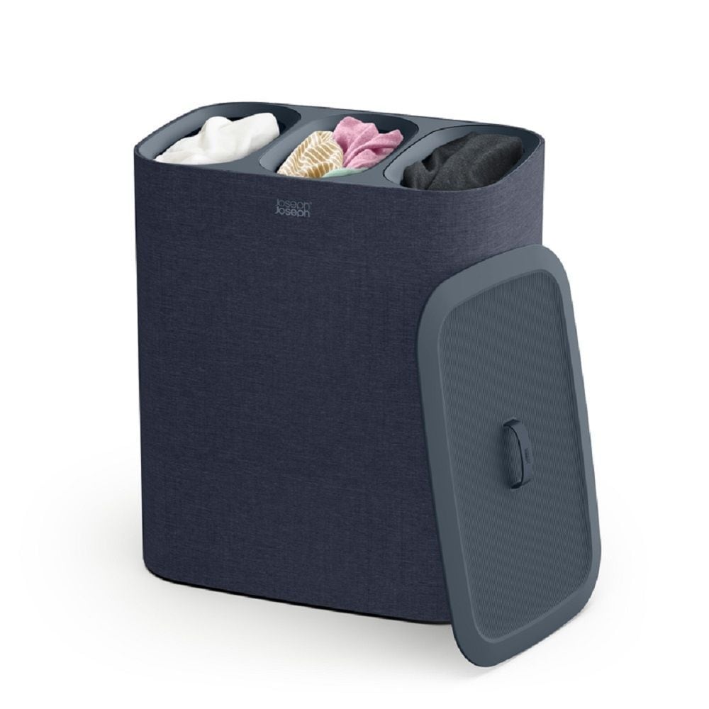 & Tota Trio Laundry Hamper Separation Basket, Black, 90-L I8K5 - product image 1