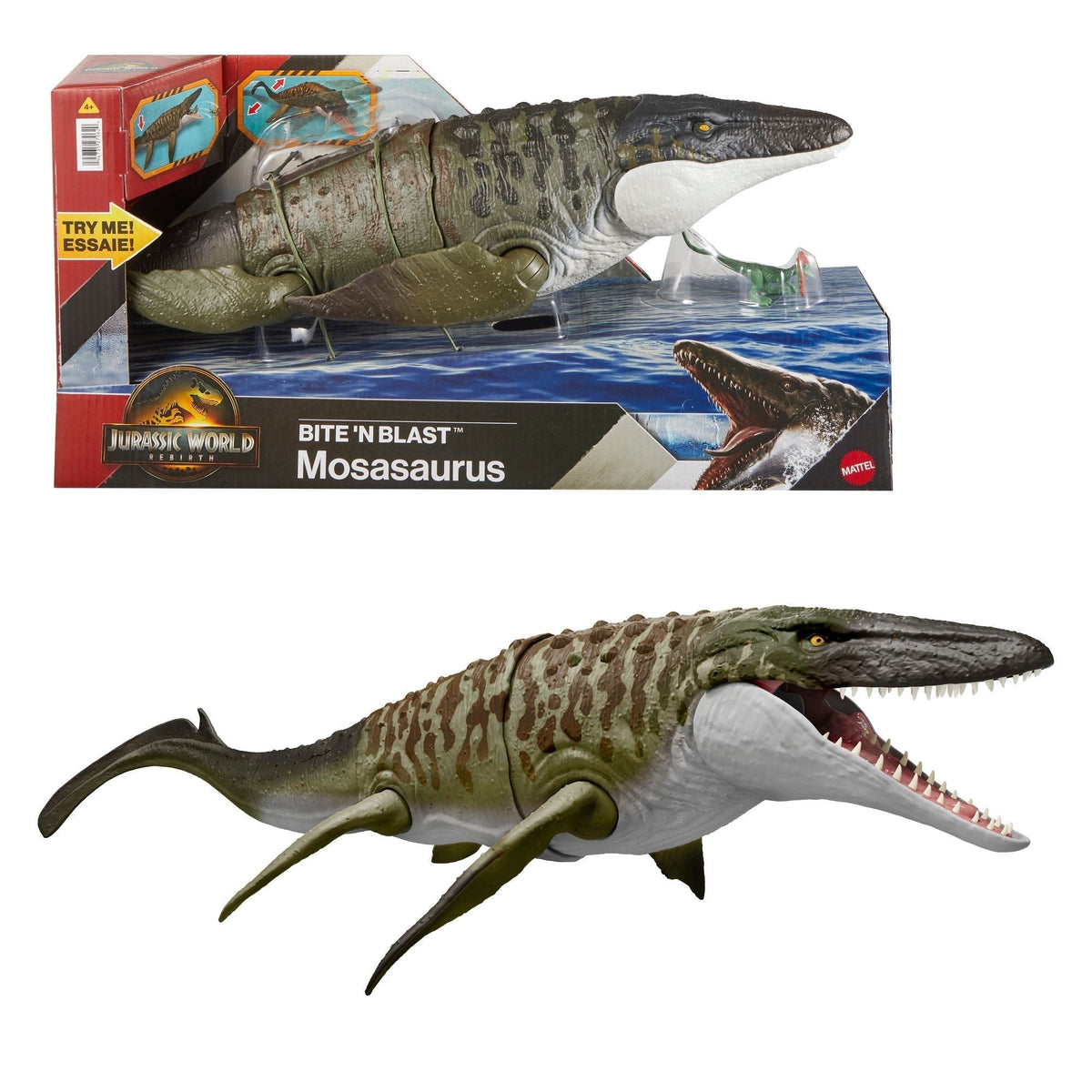 World Bite 'N Blast Mosasaurus Toy for Ages 3+ H1U2 - product image 1