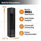 Ultra Slim Tower Ceramic Space Heater, 1500W, Black T8F8 - product image 8
