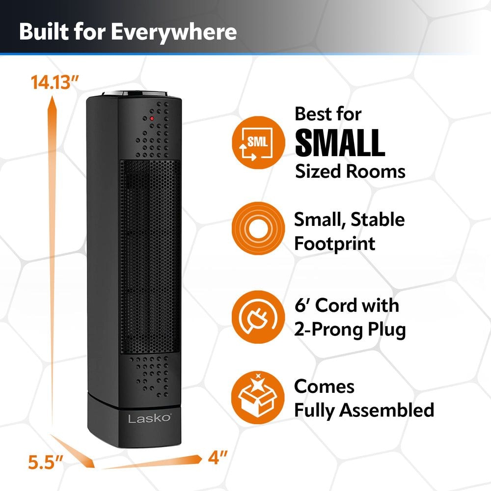 Ultra Slim Tower Ceramic Space Heater, 1500W, Black T8F8 - product image 8