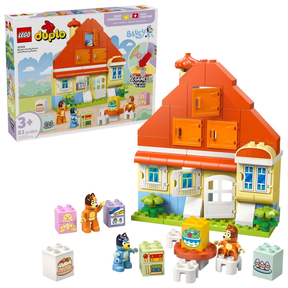 Duplo Bluey's Family House with Memory Game - 10459, 83-pcs, Ages 3+ W6B3 - product image 1
