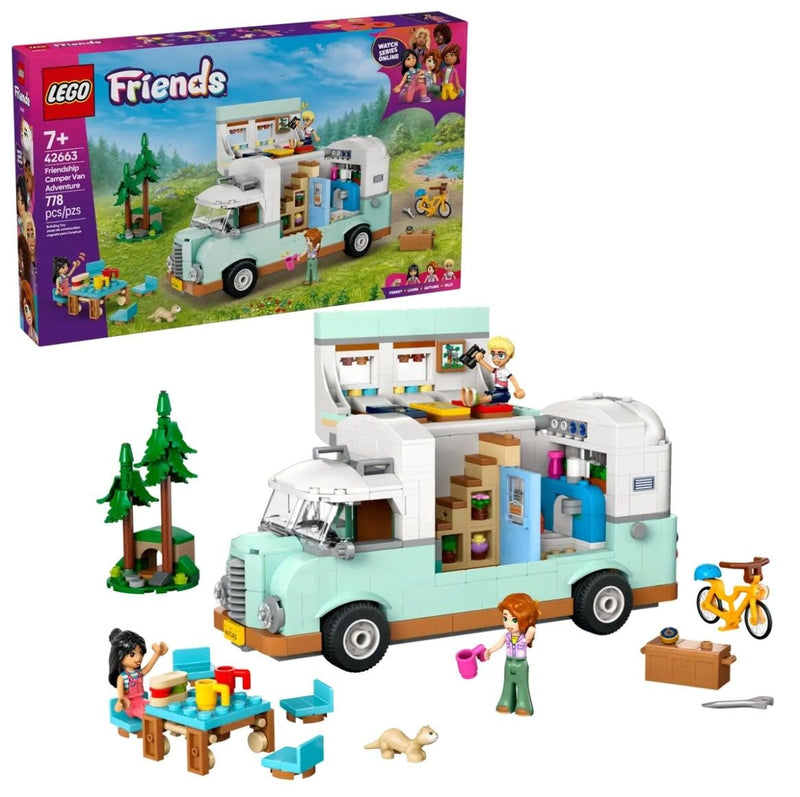 Friends Friendship Camper Van Adventure Set - 42663, 778-pcs, Ages 7+ P3U5