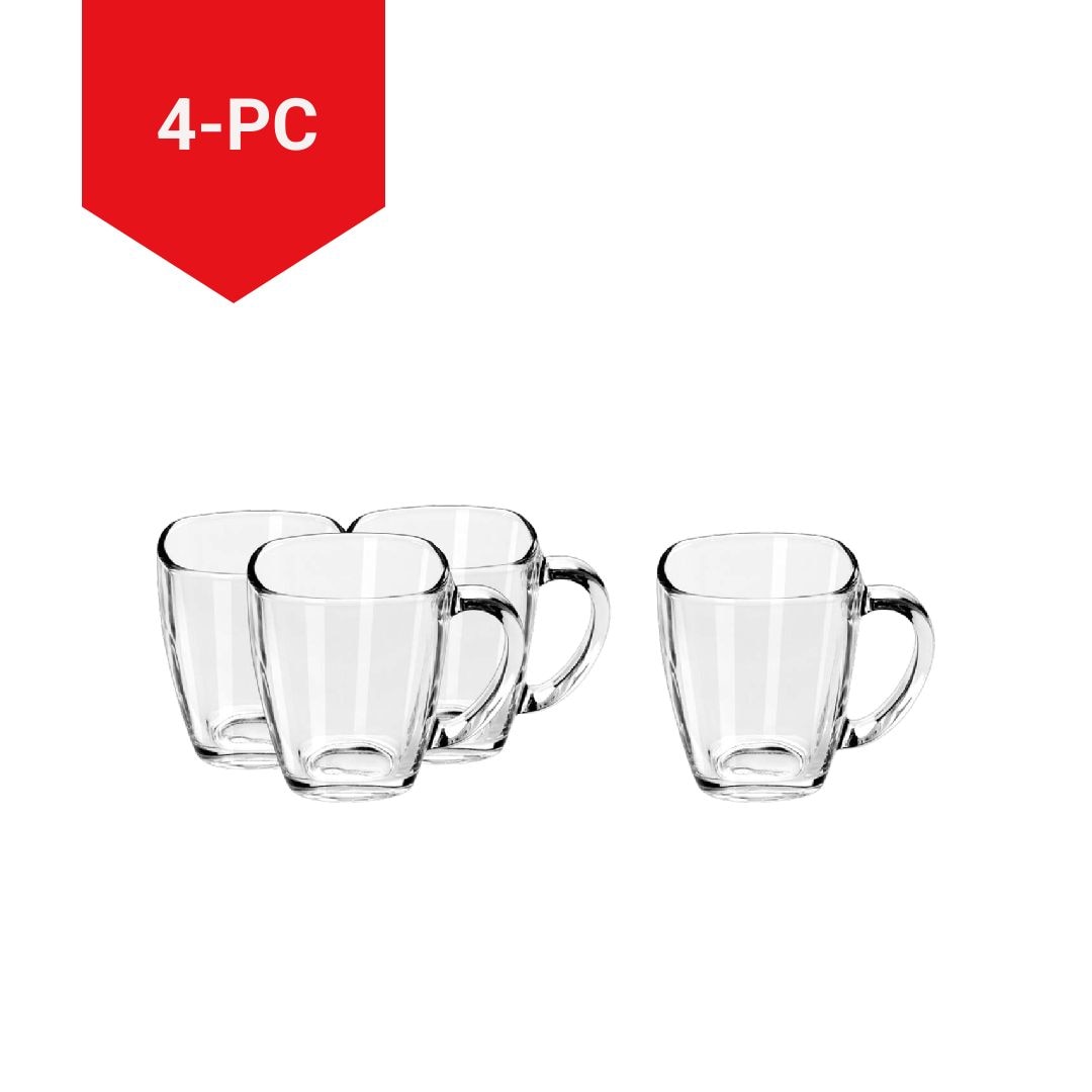 Square Mug Set, Clear, 4-pc J0E4 - product image 3