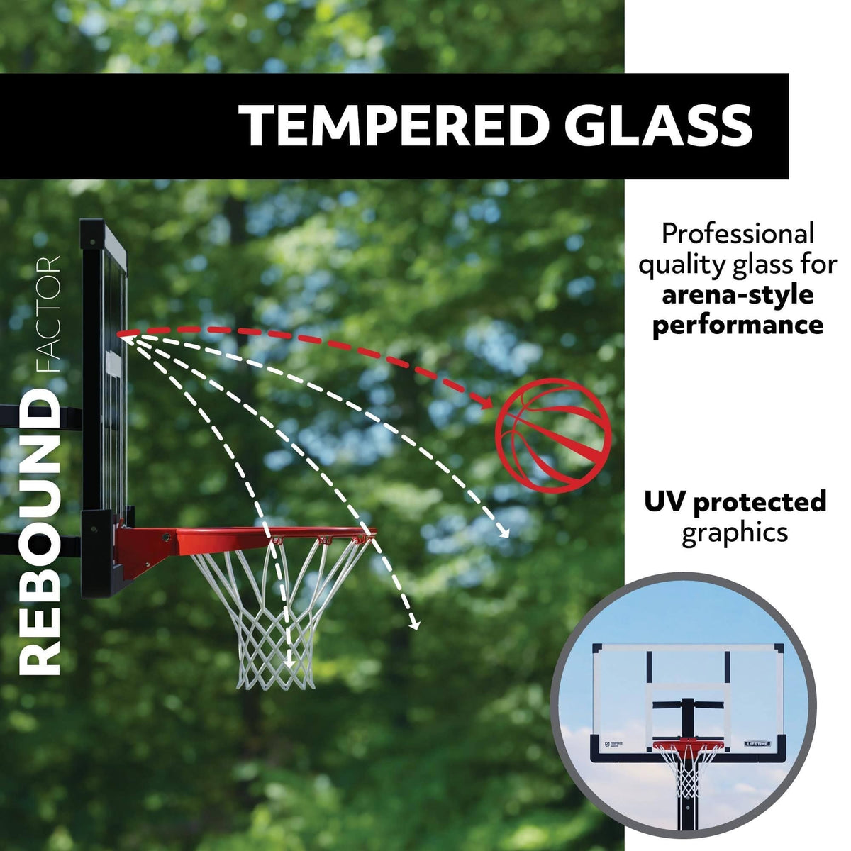 In-Ground Crank Adjust Bolt Down Outdoor Basketball Hoop, 50-in S6Z2 - product image 8
