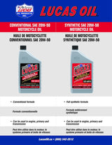 SAE 20W-50 High Performance Motorcycle Oil, 946-mL H2R7 - product image 4