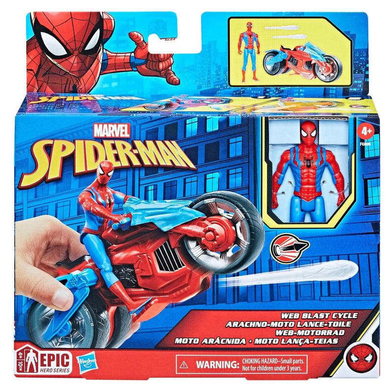 Toy Set with 4-in Poseable Action Figure and 2 Web Projectiles T3S0