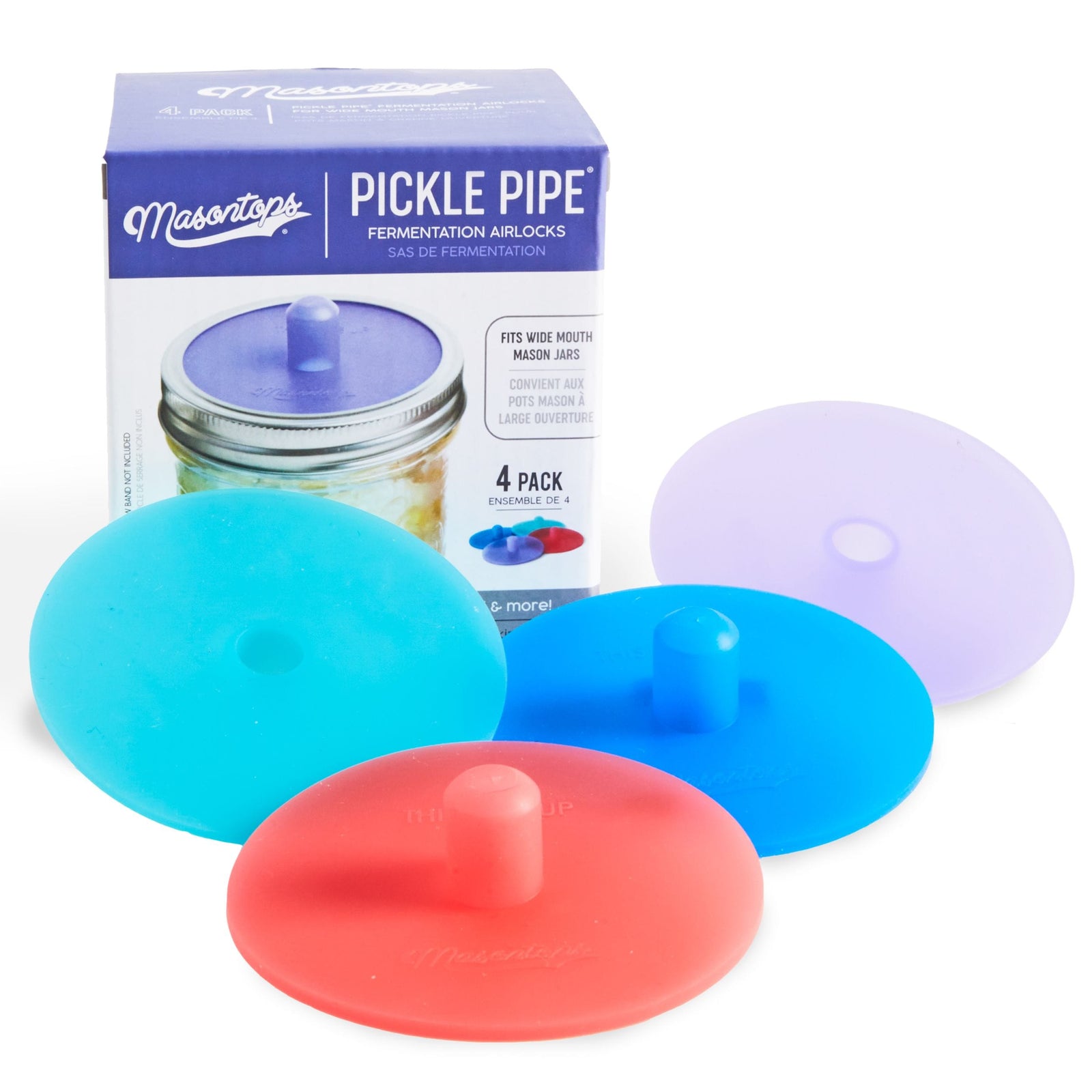 Pickle Pipes Silicone Fermentation Airlocks for Mason Jars E3E7 - product image 1