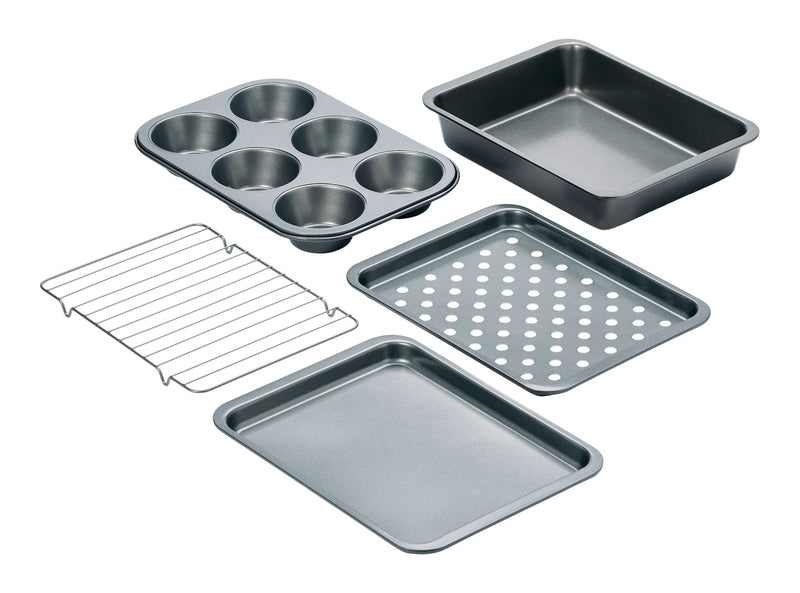 Grey Non-Stick Toaster Oven Bakeware Set, 5-pc N0B2