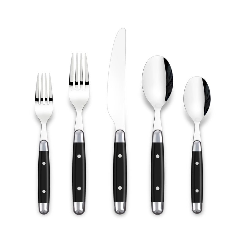 Rivet Flatware Set, Serves 4, 20-pc, with Caddy S0M7