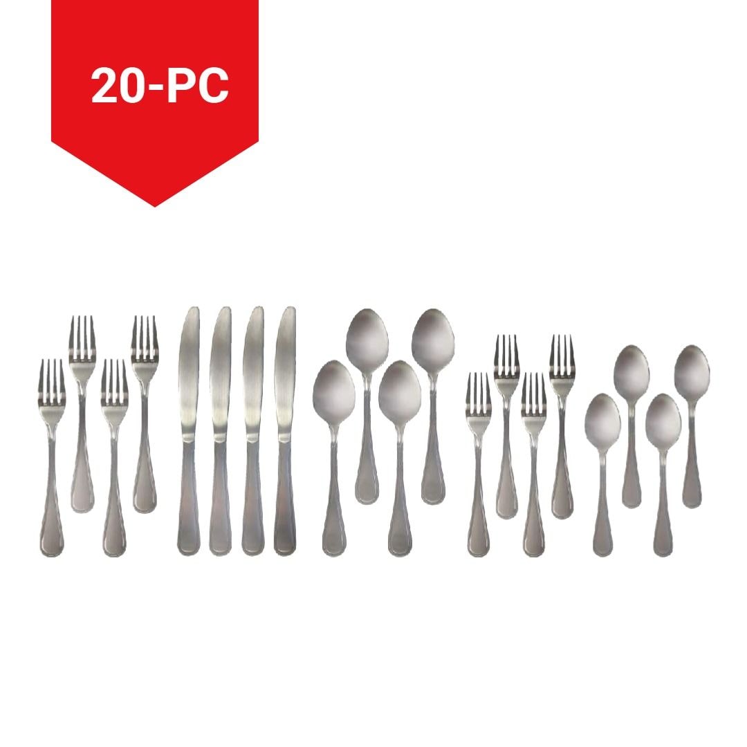 Round Stainless Steel Flatware Set, Serves 4, 20-pc M3B5 - product image 1