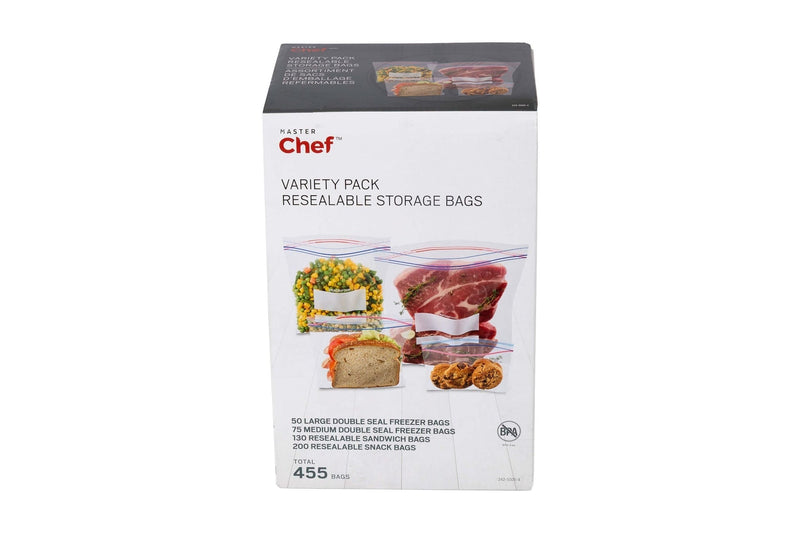 Zipper Food Storage Bag Variety Pack, 455-pk H6E9