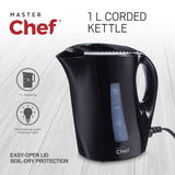 Corded Kettle with Water Gauge, Black, 1-L U7T6 - product image 2
