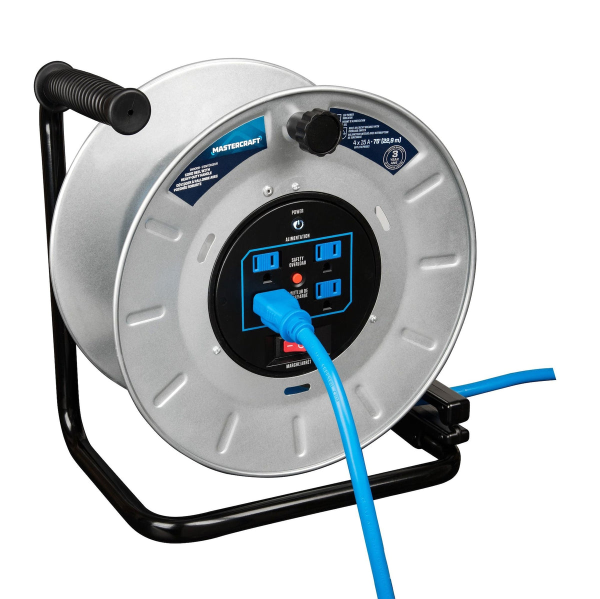 75-ft 15A Retractable Extension Cord Reel B1P8 - product image 8