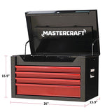 Tool Chest with 4 Drawers, Black & Red, 26-in T5F3 - product image 3