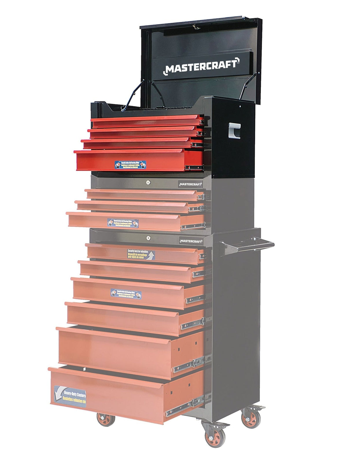 Tool Chest with 4 Drawers, Black & Red, 26-in T5F3 - product image 6
