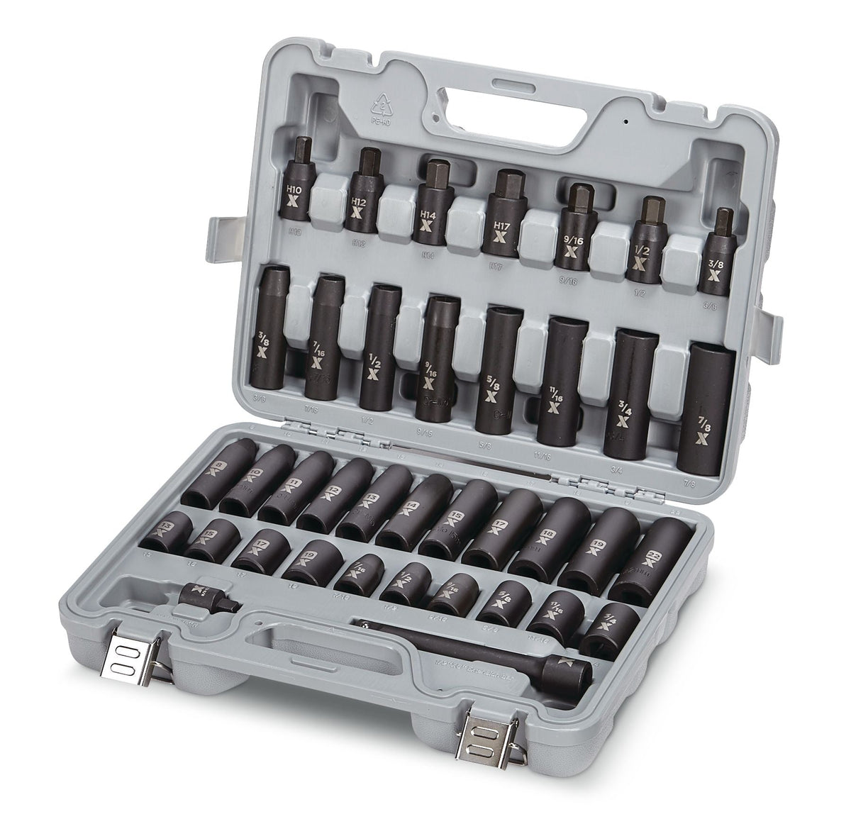 1/2-in Drive Professional Grade Impact Socket Set, 38-pc, CRMO P1W9 - product image 1