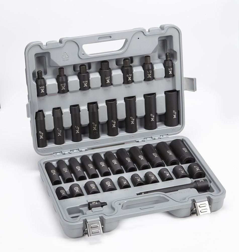 1/2-in Drive Professional Grade Impact Socket Set, 38-pc, CRMO P1W9 - product image 2