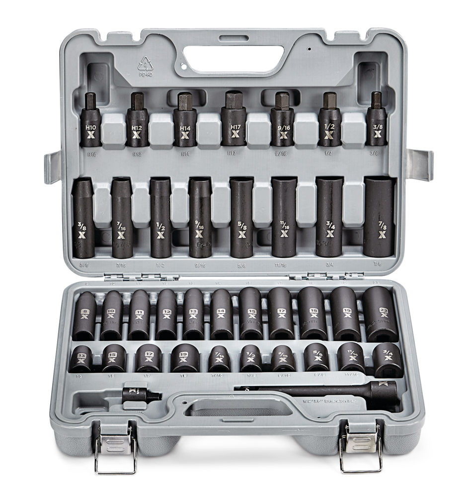 1/2-in Drive Professional Grade Impact Socket Set, 38-pc, CRMO P1W9 - product image 3