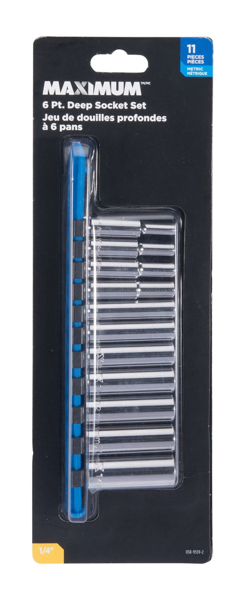 1/4-in Drive Deep Socket Set 11-pc, CRV, Nickel-Chrome Plating V0K0 - product image 2