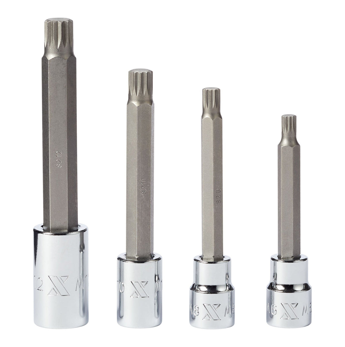 Extra Long Shank Triple Square Bit Socket Set, 4-pc P0N2 - product image 1