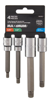 Extra Long Shank Triple Square Bit Socket Set, 4-pc P0N2 - product image 3