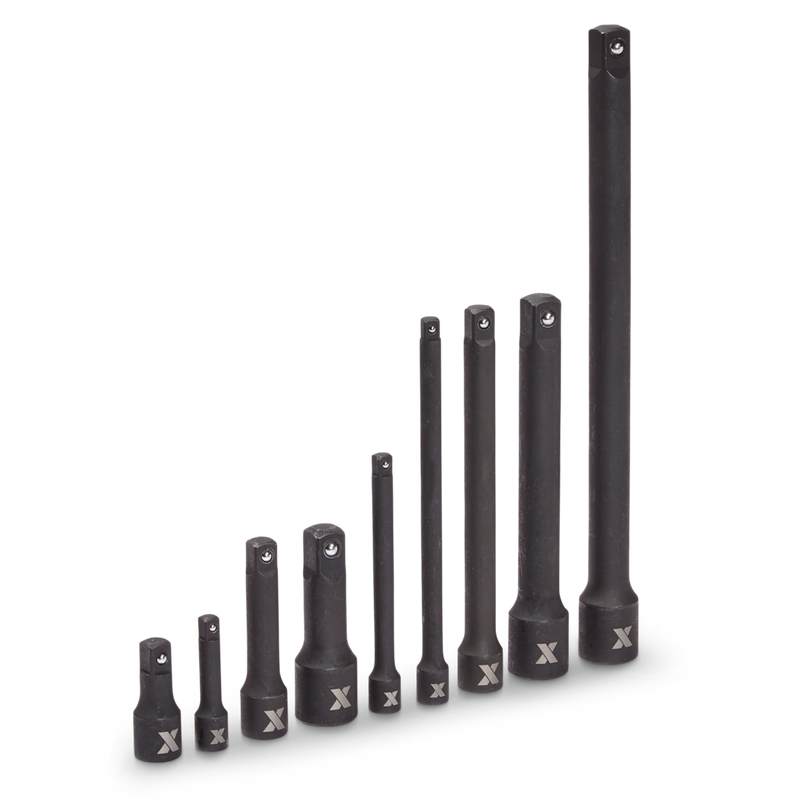 Impact Extension Bar Set, 9-pc, SAE/Metric, CRMO X7Z3