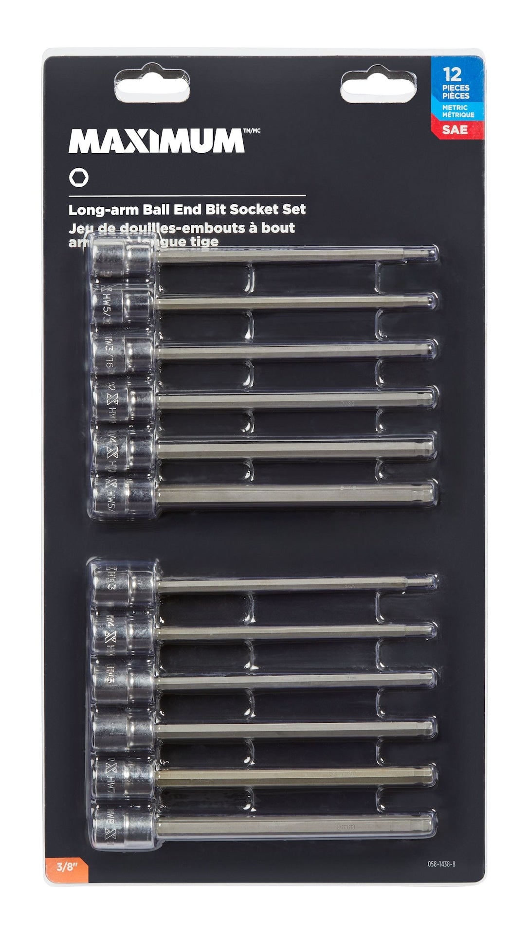 Long-Arm Ball End Bit Socket Set, 3/8-in, 12-pc L7Q3 - product image 4