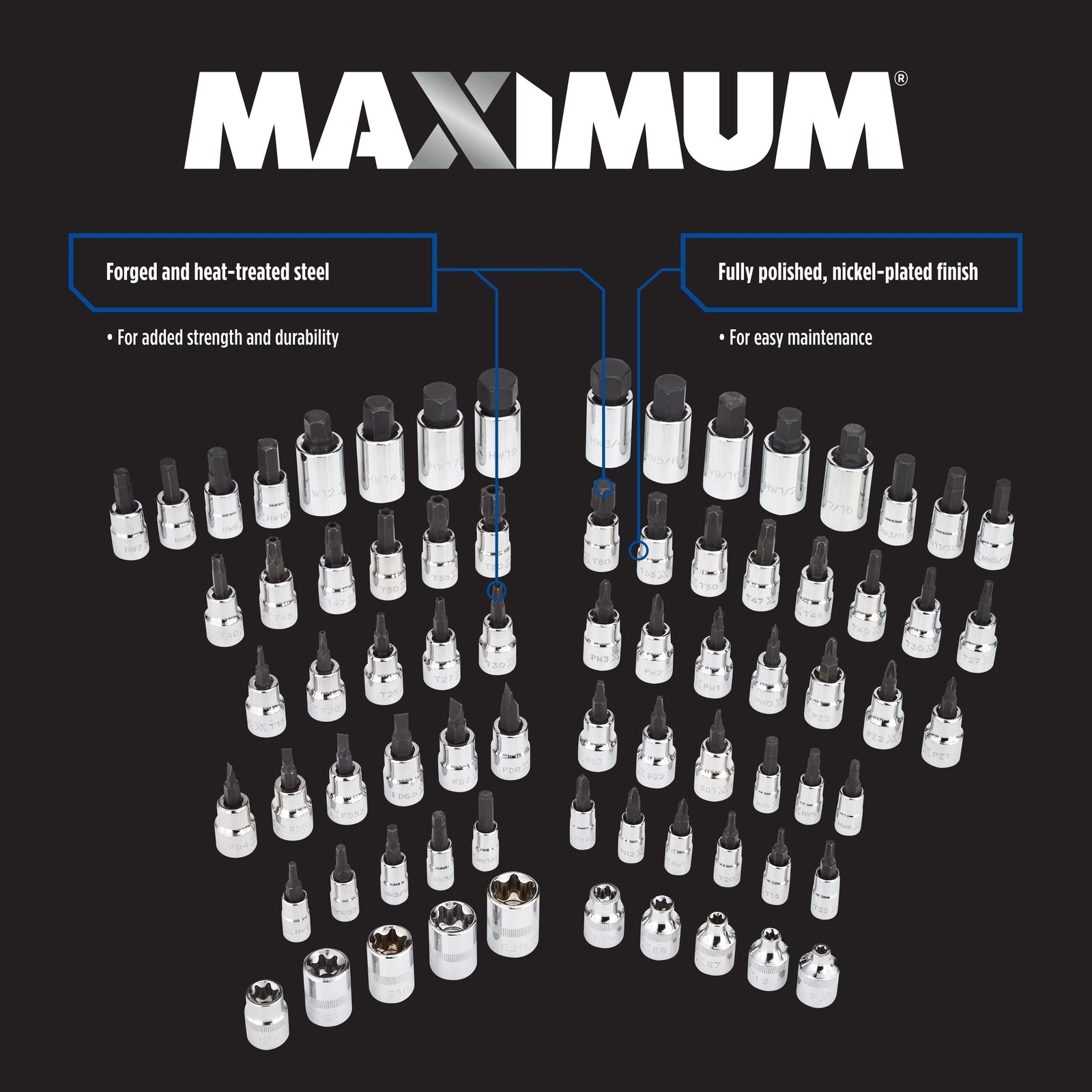 Professional Grade Bit Socket Set, 75-pc M5A2 - product image 2