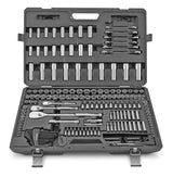 Professional Grade Socket Set, 224-pc, CRV, Nickel-Chrome Plating F3Y8 - product image 1