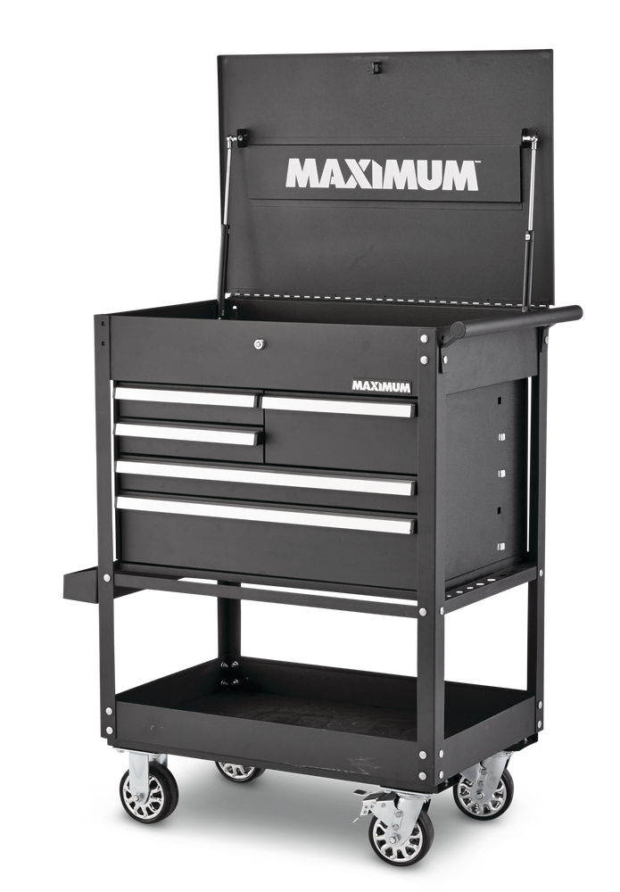 Rolling Mechanics Tool Cart with 5 Drawers, Black, 30-in K4L9 - product image 3