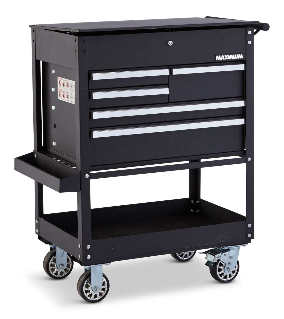 Rolling Mechanics Tool Cart with 5 Drawers, Black, 30-in K4L9 - product image 4