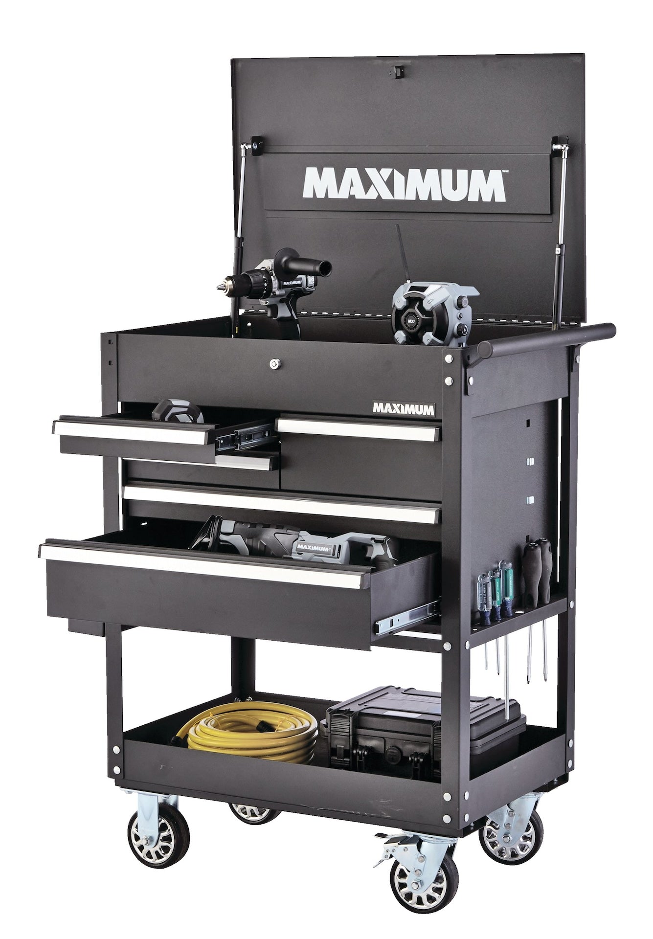 Rolling Mechanics Tool Cart with 5 Drawers, Black, 30-in K4L9 - product image 6