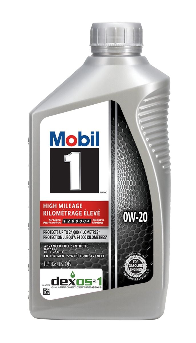 1 High Mileage 0W20 Synthetic Engine/Motor Oil, 1-L E0R0