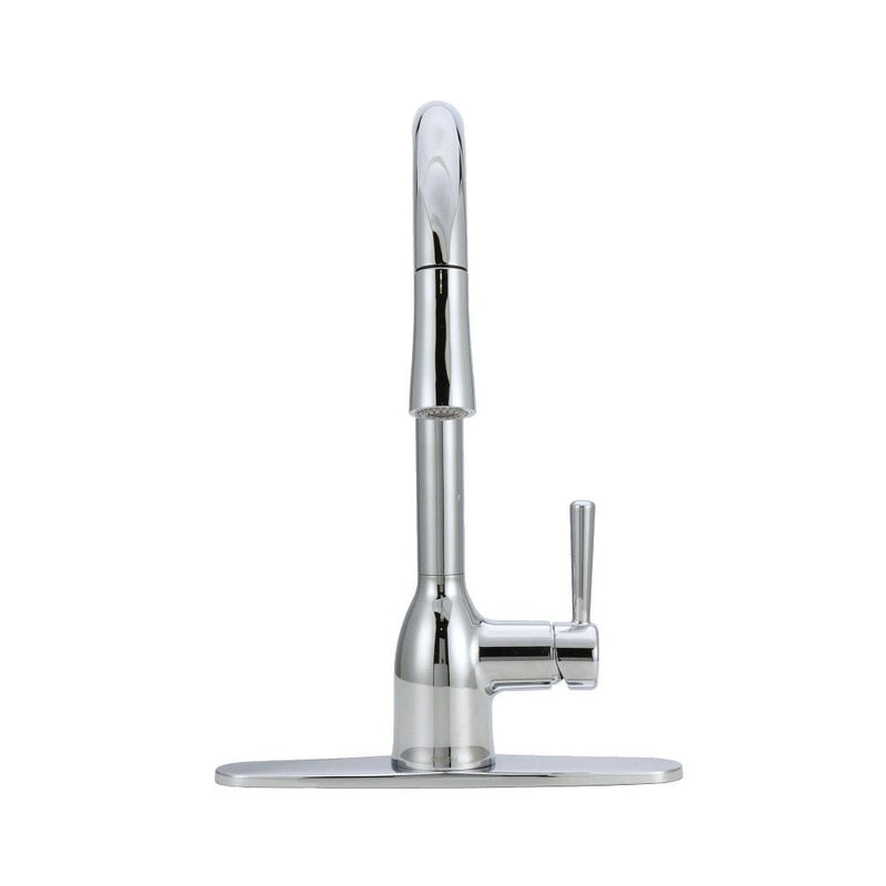 Adler Single Handle Pull-Down Kitchen Faucet, Chrome C4L0