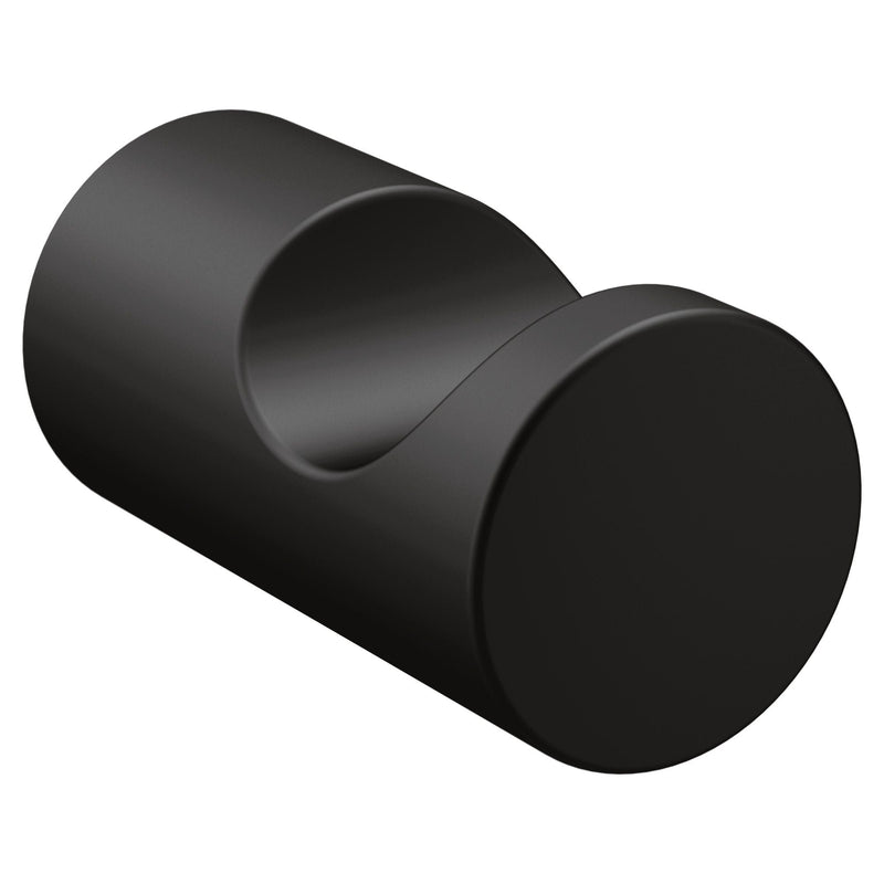 Align Modern Single Swivel Robe Hook, Matte Black D0V4