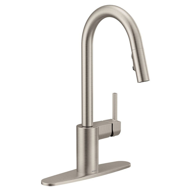 Align Single Handle Modern Pull Down Sprayer Kitchen Faucet with Reflex & Power Clean, Stainless Steel U2Y3