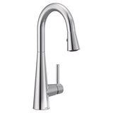 Sleek Single Handle High Arc Pull Down Kitchen Faucet with Power Clean, Chrome W4D1 - product image 1