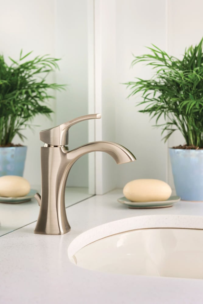 Voss Single Handle High Arc Single Hole Bathroom Sink Faucet, Brushed Nickel X7G6 - product image 5