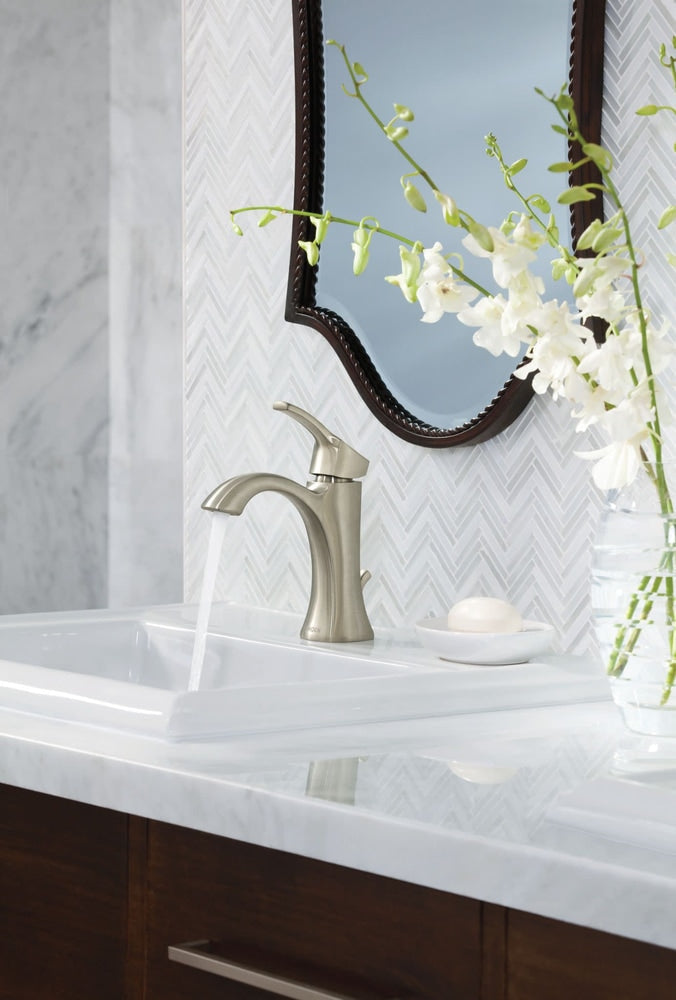 Voss Single Handle High Arc Single Hole Bathroom Sink Faucet, Brushed Nickel X7G6 - product image 6