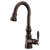 Weymouth Single Handle High Arc Pull Down Sprayer Kitchen Faucet with Power Clean, Oil Rubbed Bronze I9M3 - product image 1