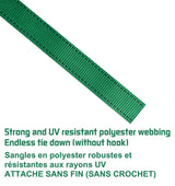 1,500-lb Endless Padded Ratchet Tie Down Strap, Weatherproof, 1-in x 14-ft O1F5 - product image 6